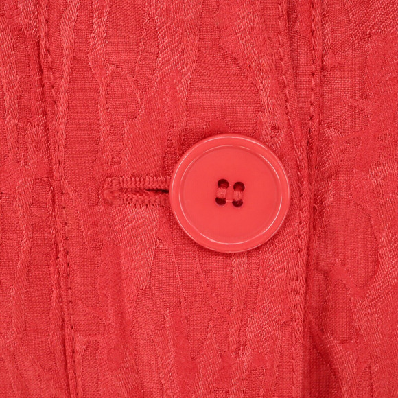 Chicos Jacket 3 Womens XL 16 Orange Brocade Lined Blazer Whimsy Career Office - Picture 10 of 15